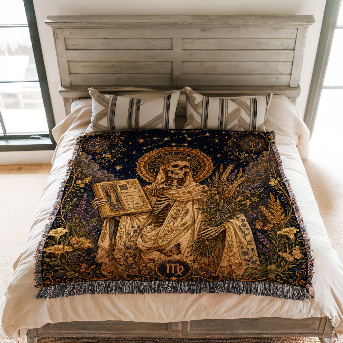 Virgo Harvest Scholar – Gothic Zodiac Blanket
