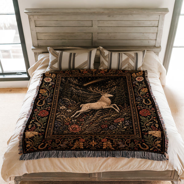 Sagittarius Starlit Stag Zodiac Blanket