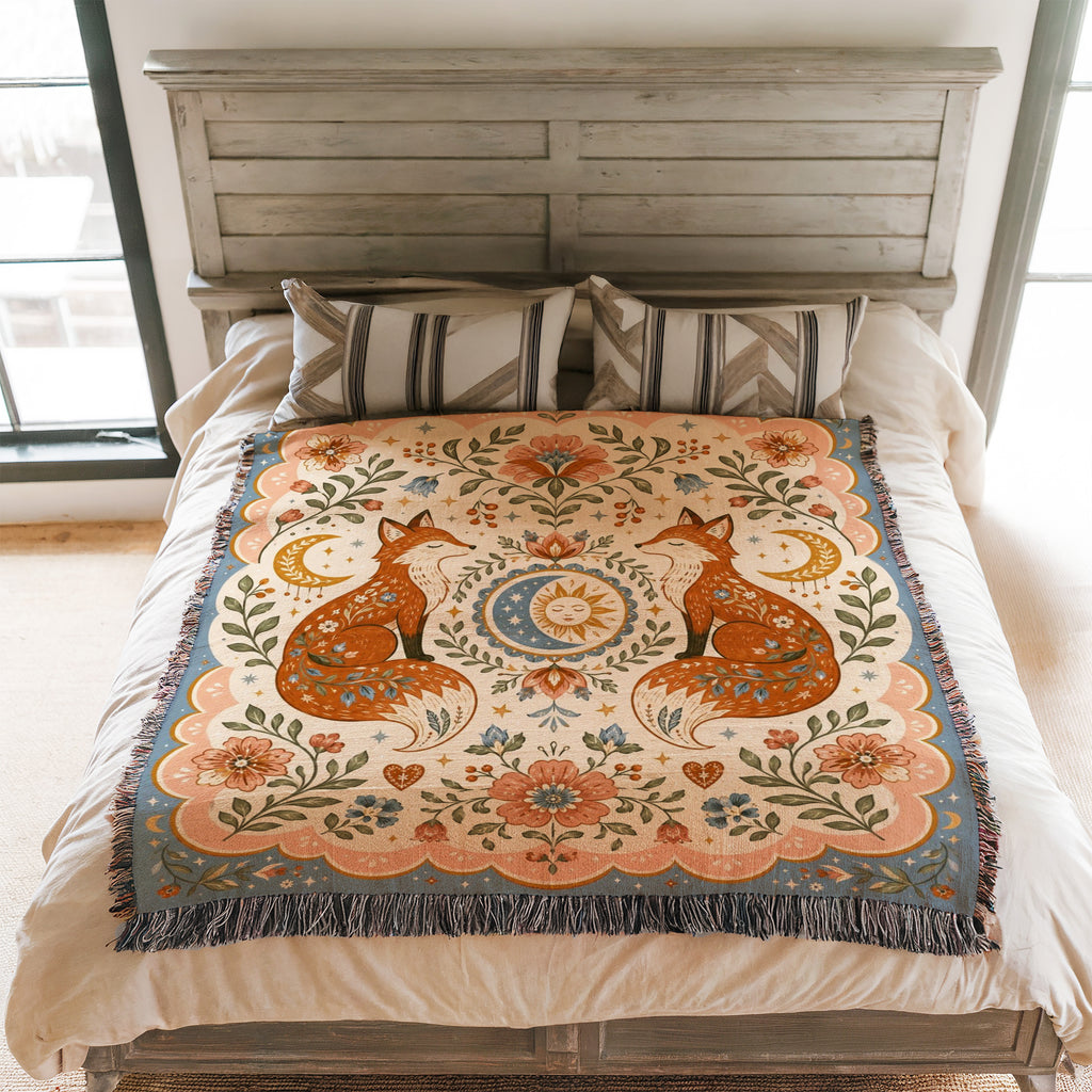 Sun & Moon Fox Blanket