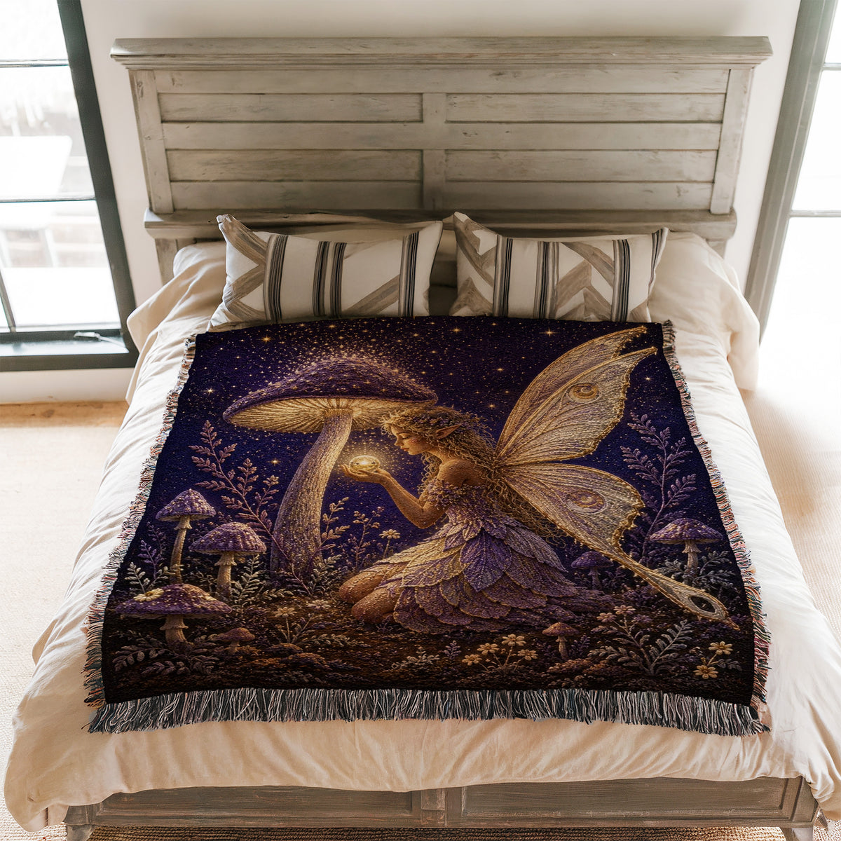 Starlight Mushroom Fairy Blanket