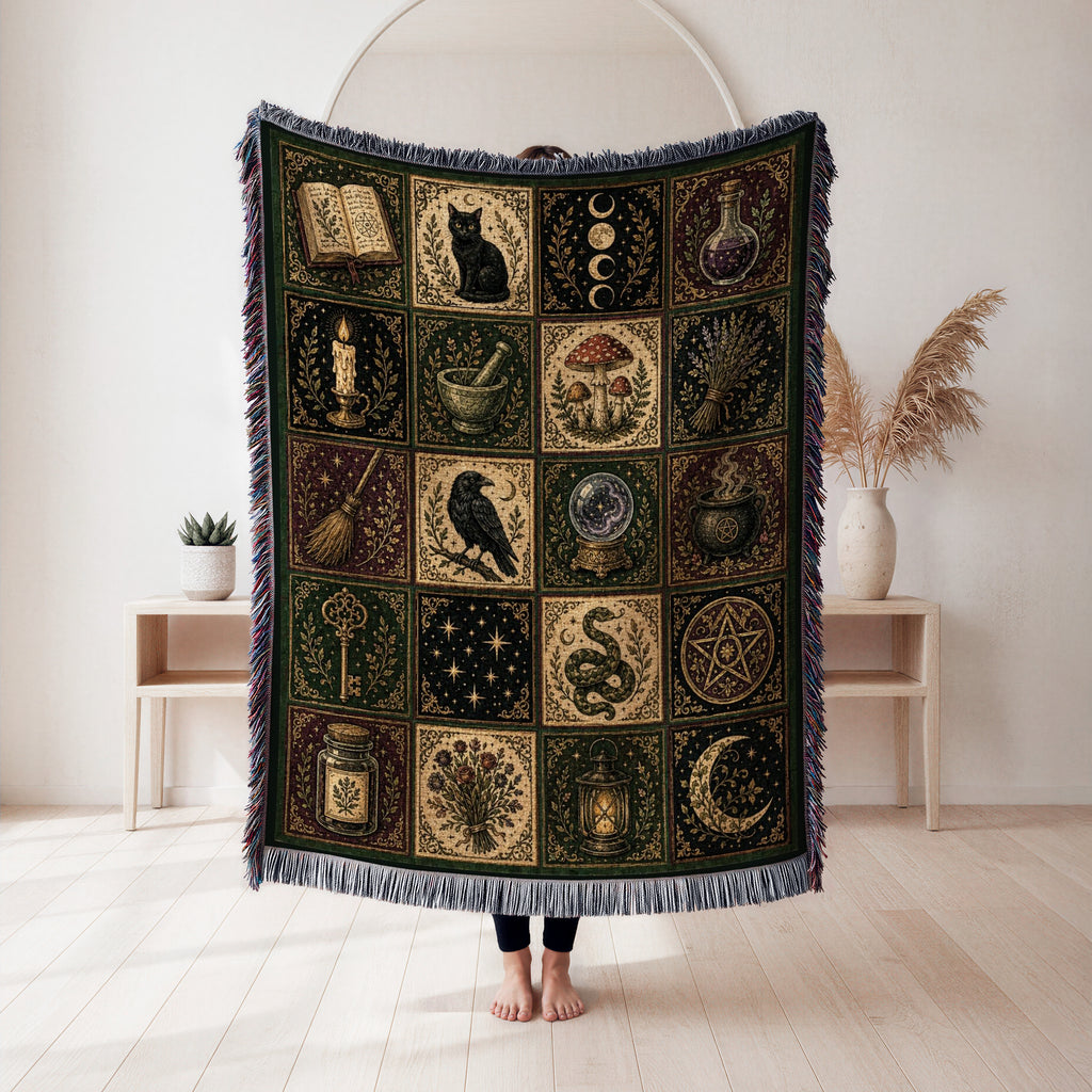The Witch's Cabinet Patchwork Blanket