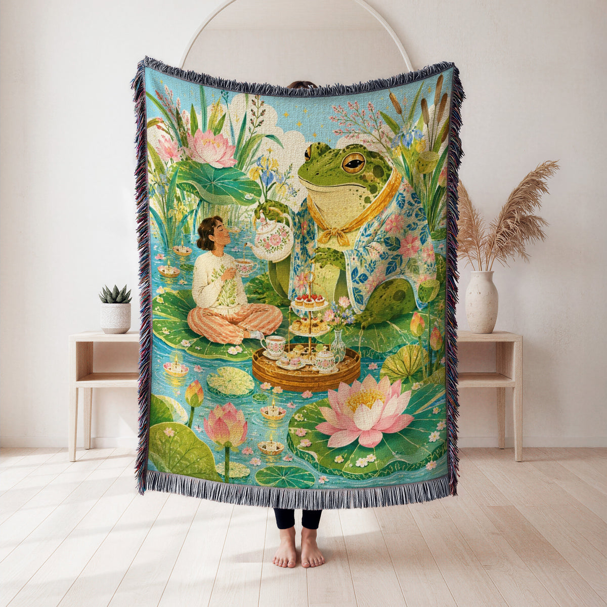 Frog Tea Party Blanket
