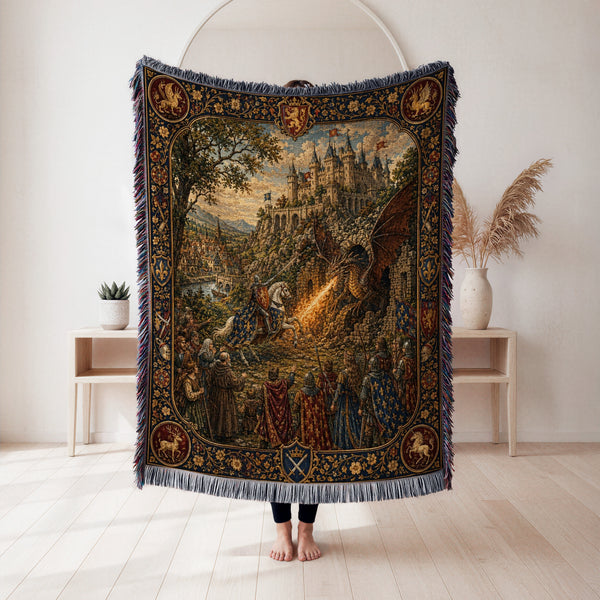The Heraldic Dragon Knight Blanket