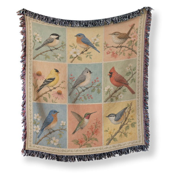 Vintage Songbirds Blanket