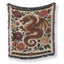 Crimson Dragon & Peonies Blanket