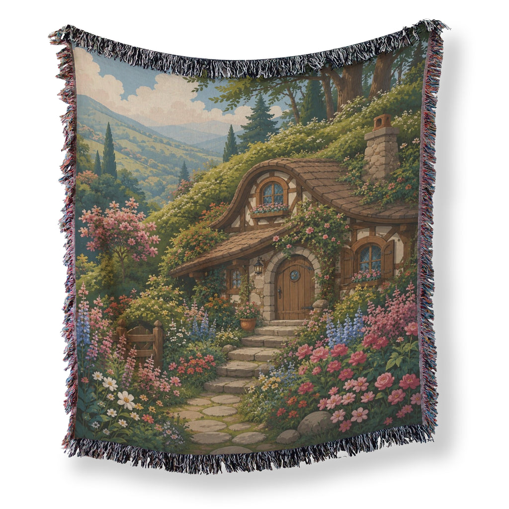 The Hillside Hobbit Cottage Blanket