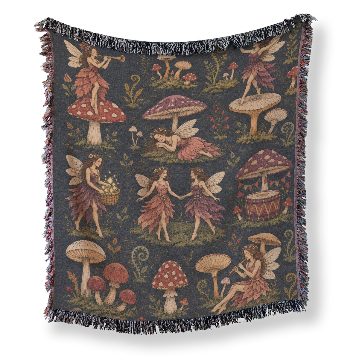 Mushroom Meadow Fairies Blanket