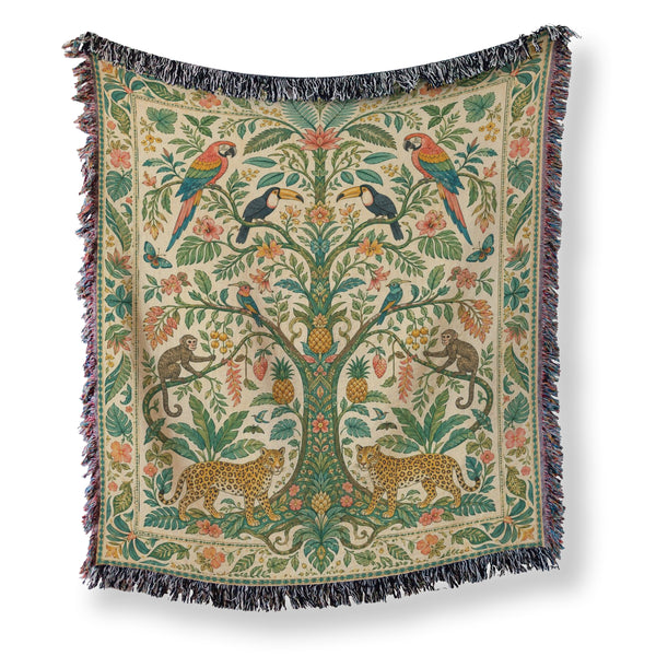 Tropical Tree of Life Blanket