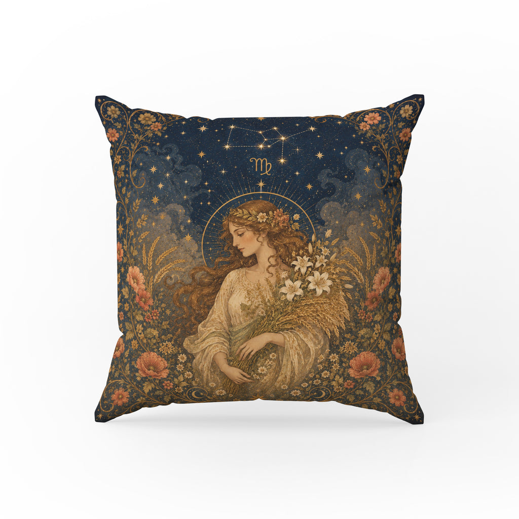 The Harvest Maiden – Virgo Zodiac Pillow