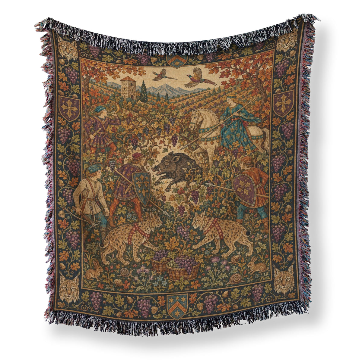 The Autumn Boar Hunt Blanket