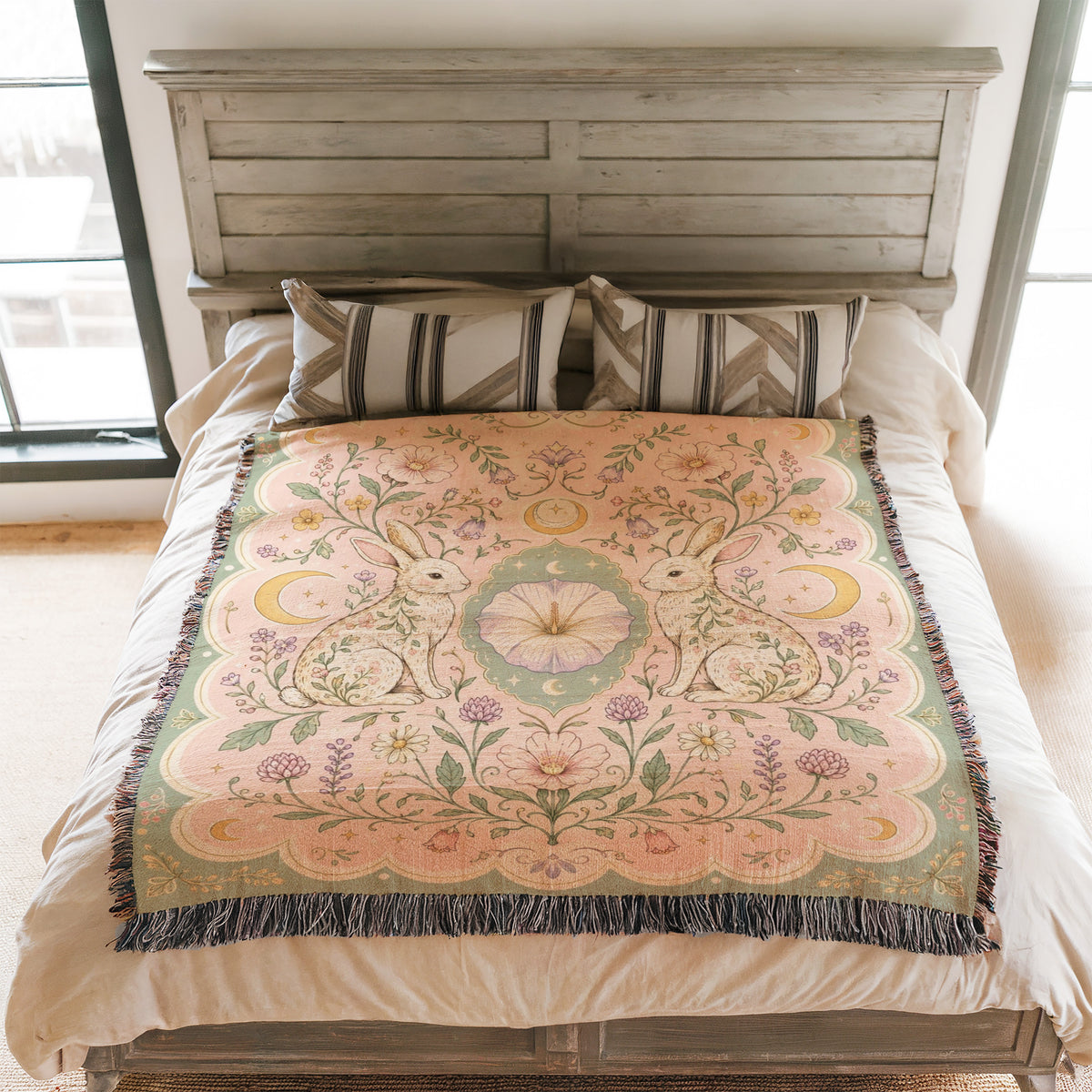 Moon Garden Hare Blanket