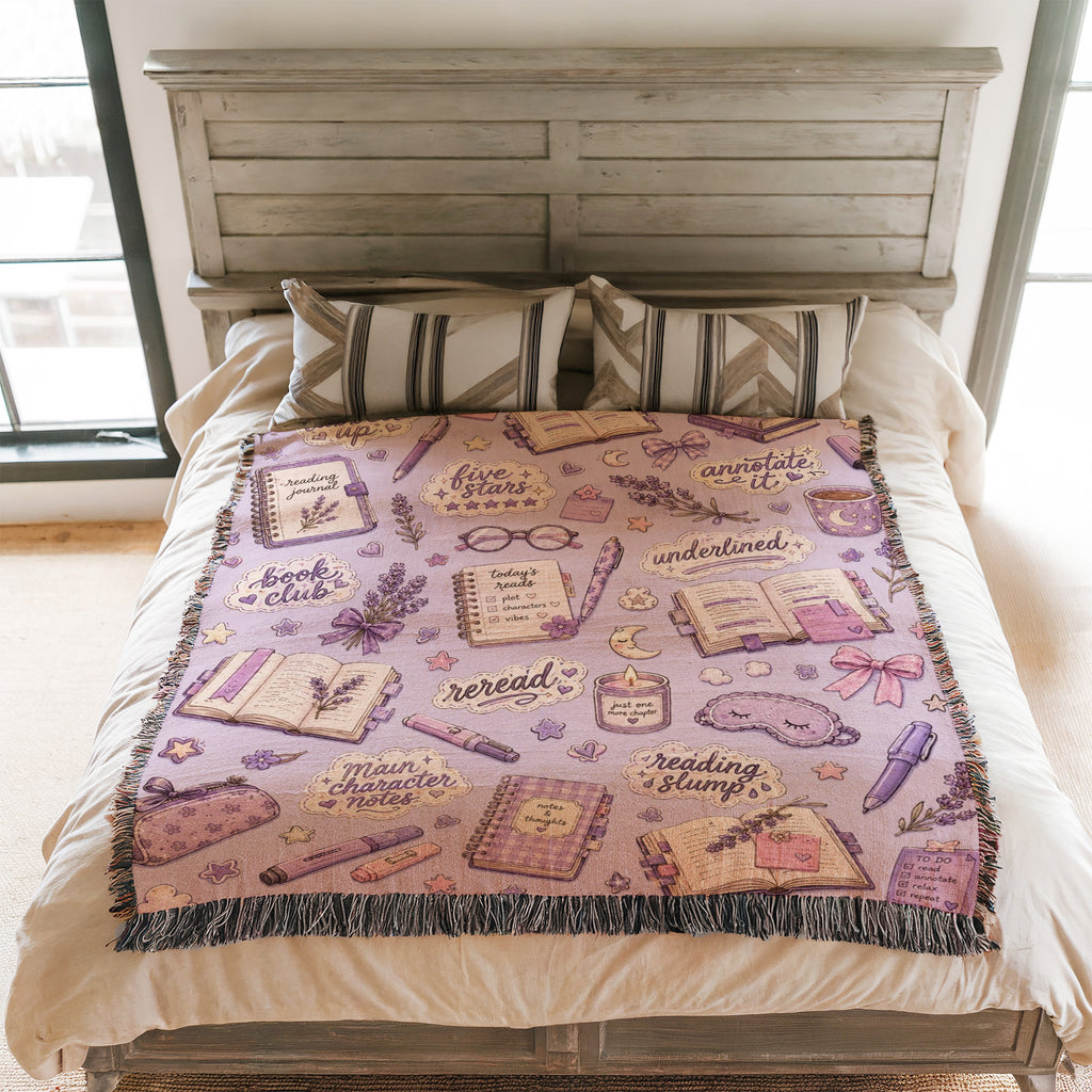 Lavender Reading Journal Blanket