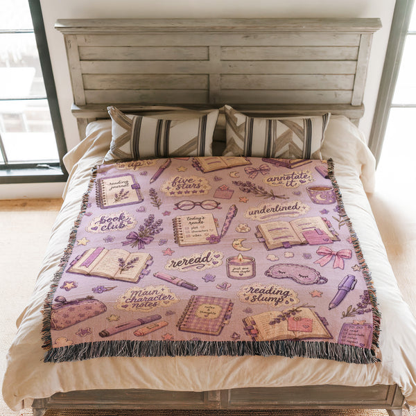 Lavender Reading Journal Blanket