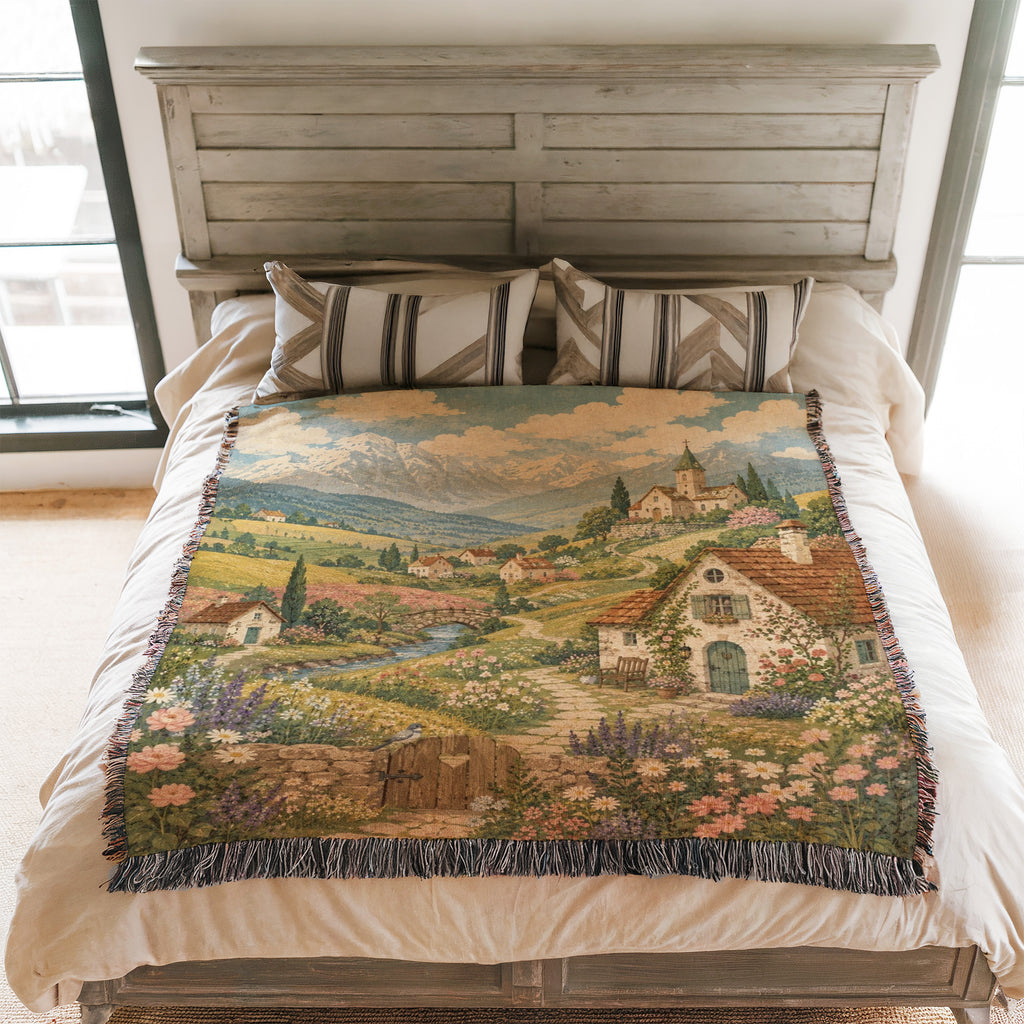 Alpine Cottage Meadow Blanket