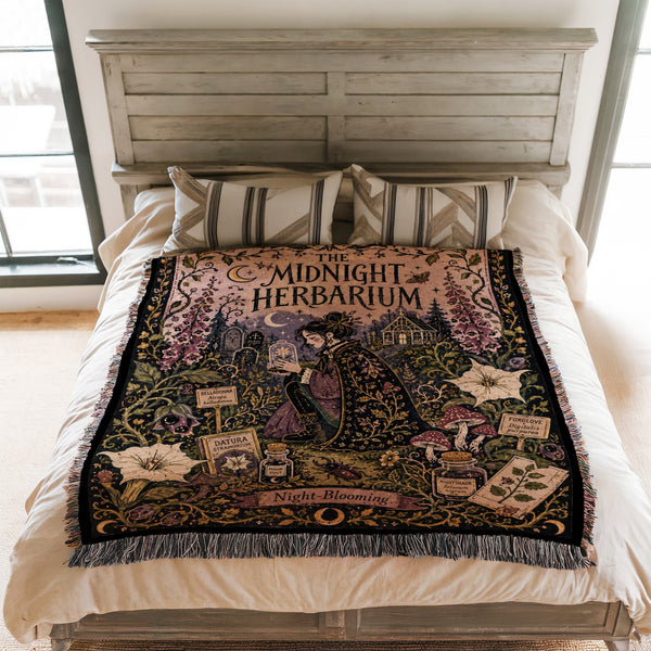 The Midnight Herbarium Blanket