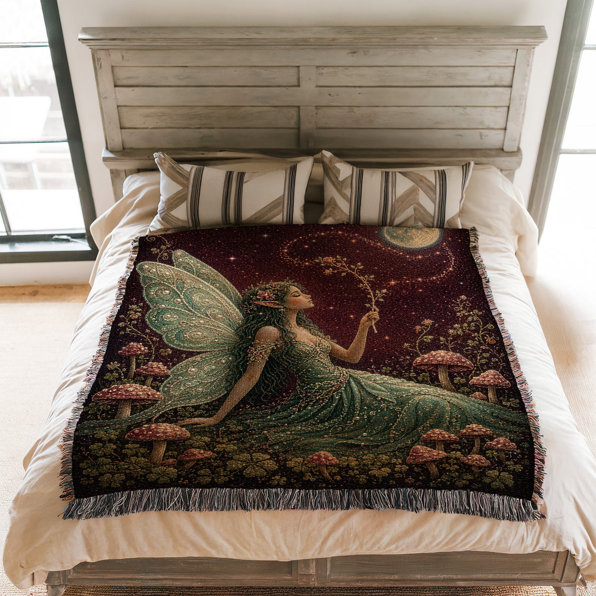 Moonlit Emerald Fairy Blanket
