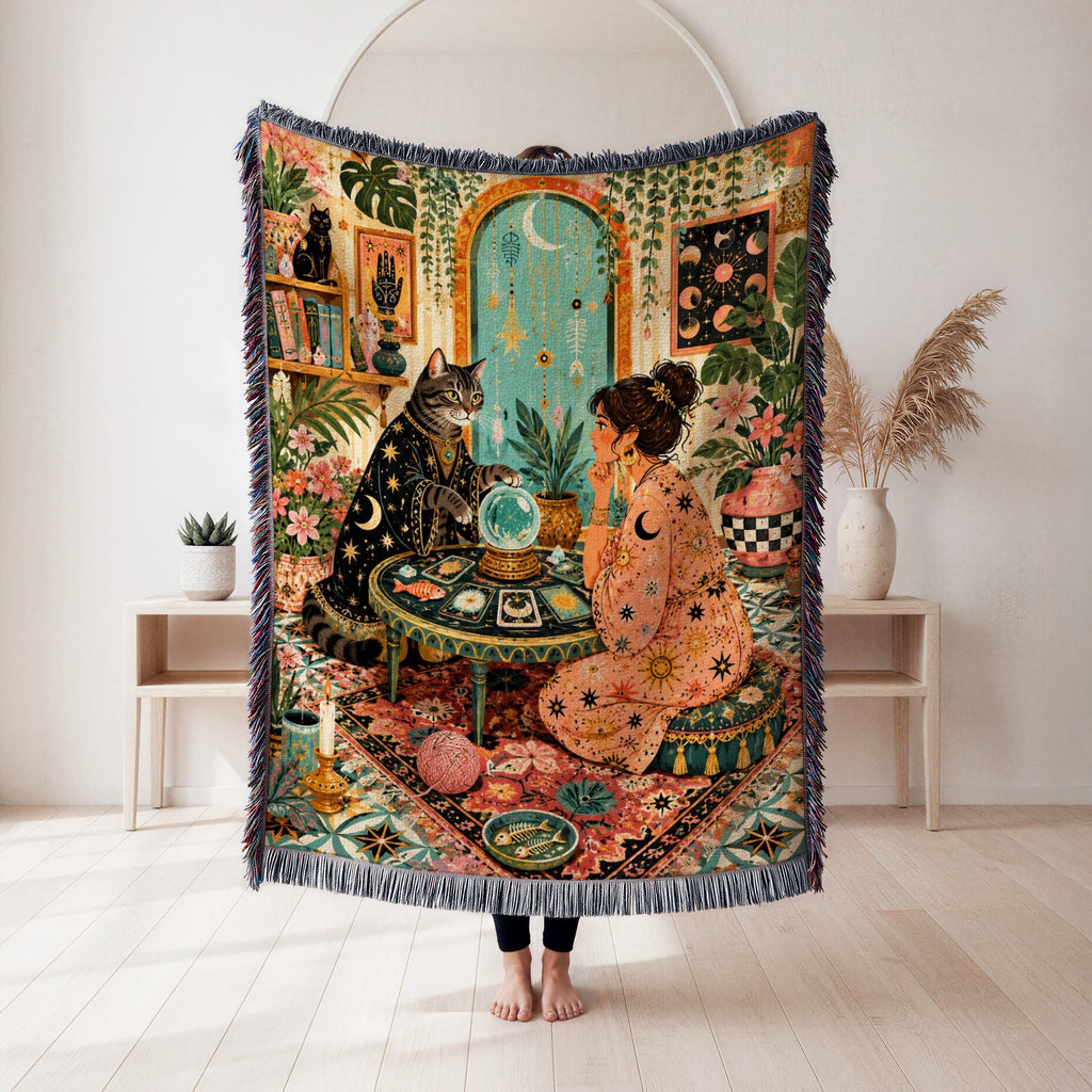 Fortune Teller Cat Blanket