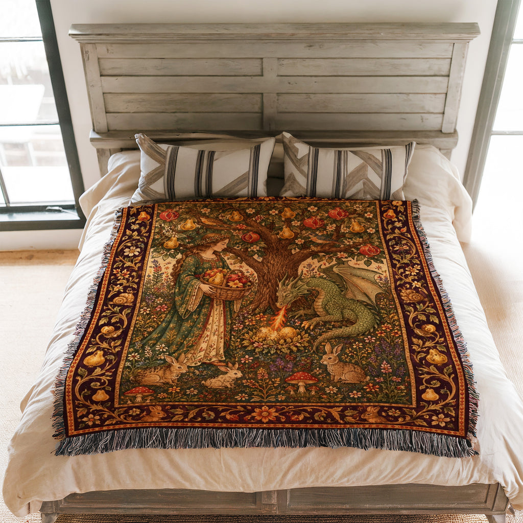 The Dragon of the Orchard Blanket