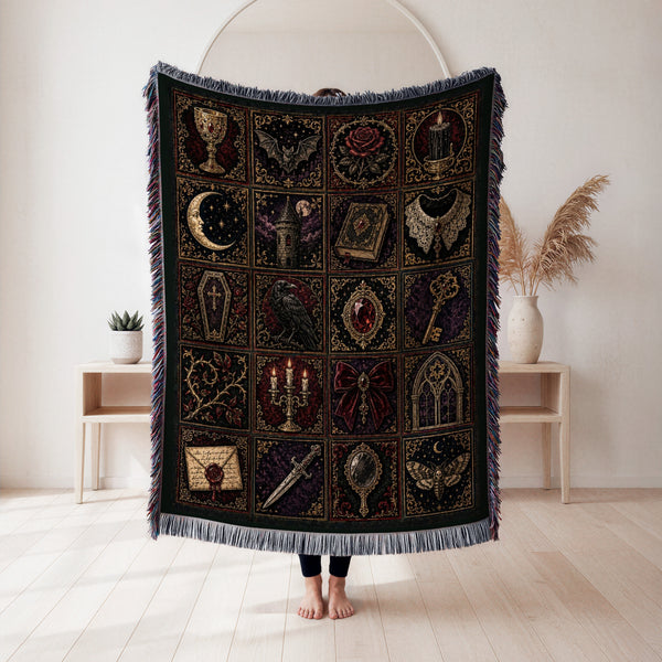 Gothic Relics Patchwork Blanket