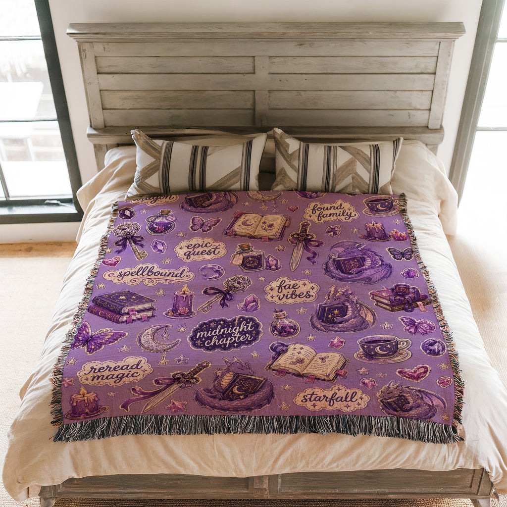 Purple Fantasy Reader Pattern Blanket