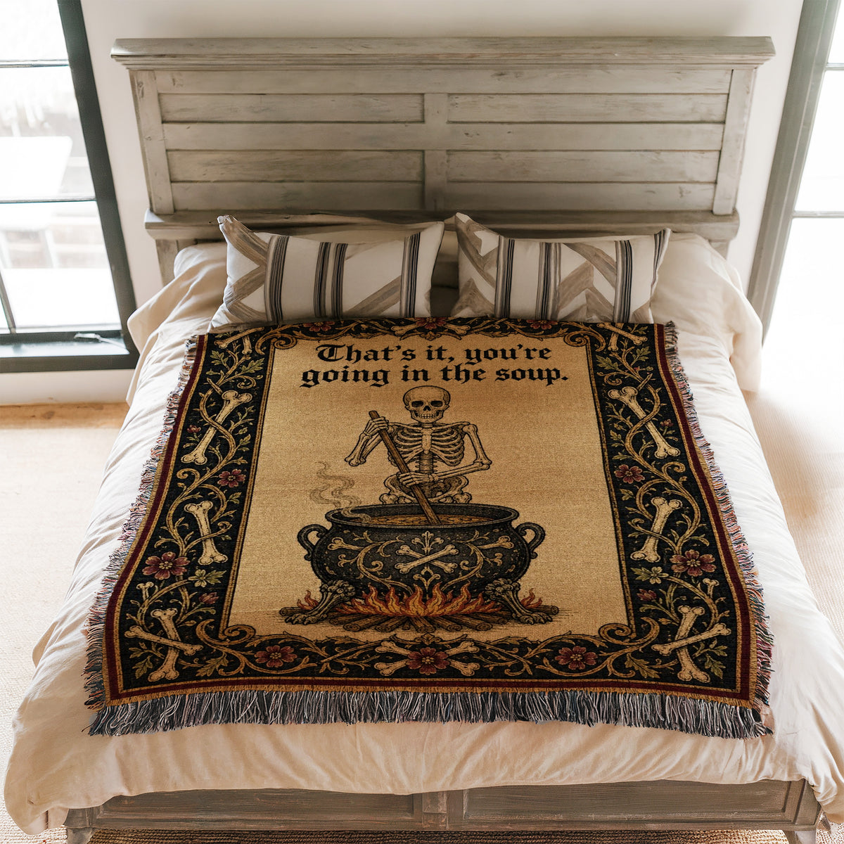 The Soup Pot Skeleton Blanket