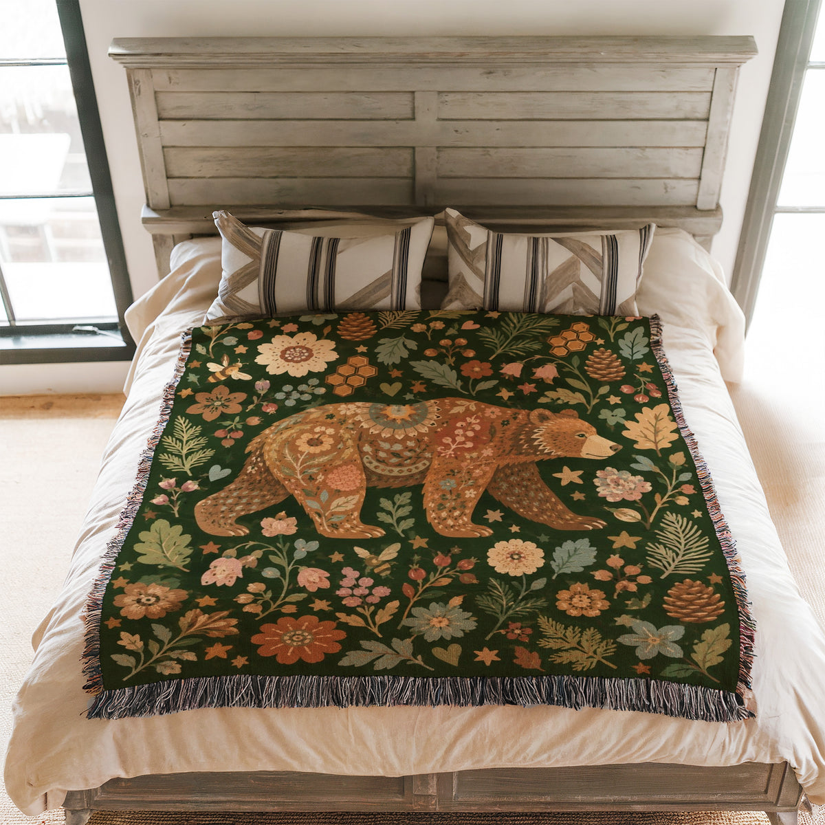 Woodland Honey Bear Blanket