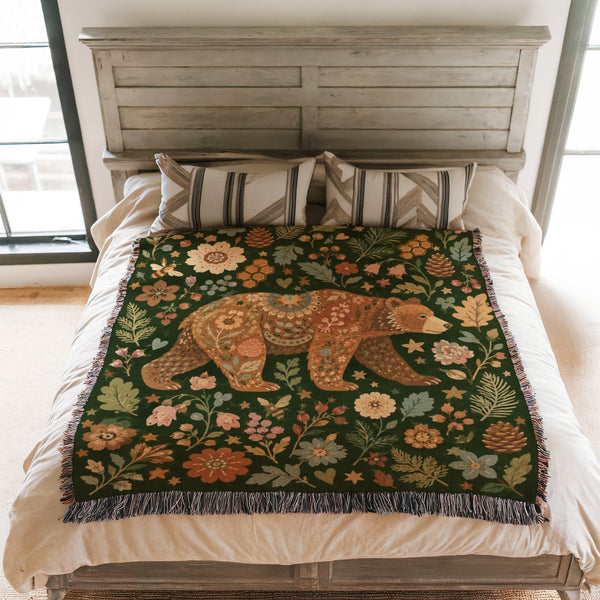 Woodland Honey Bear Blanket