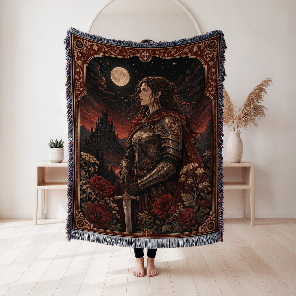 The Crimson Moon Knight Blanket