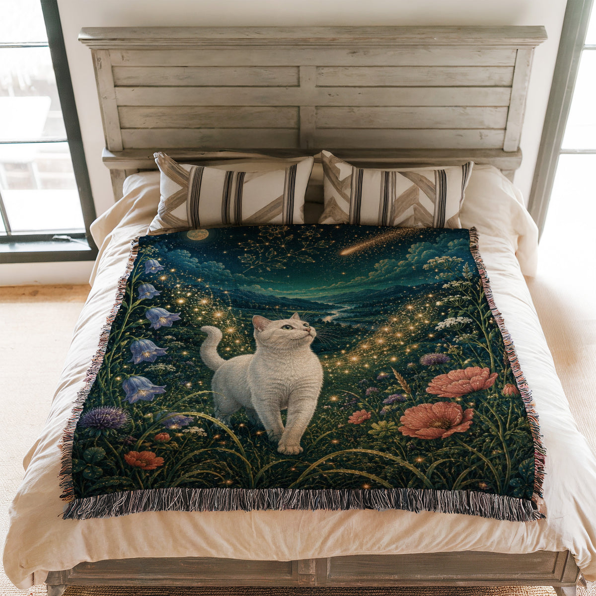 Starlit Meadow Cat Blanket