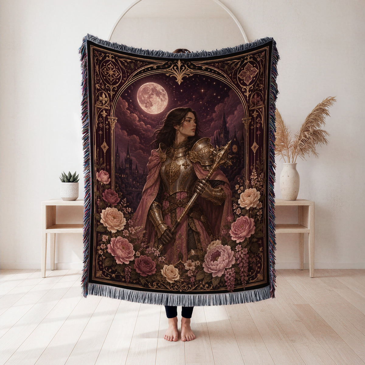 The Rosebound Knight Blanket