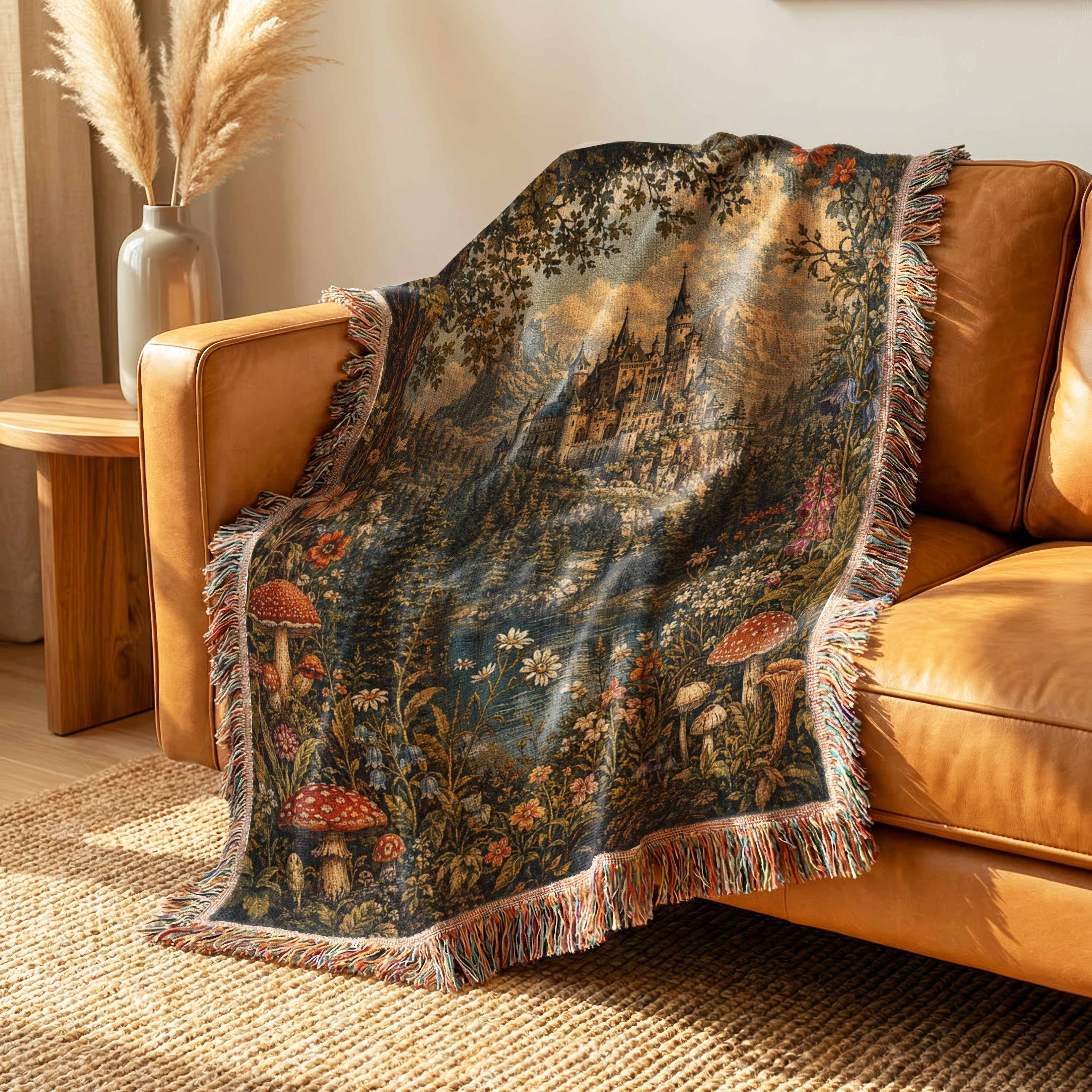 Enchanted Castle by the Lake Blanket Secondary image