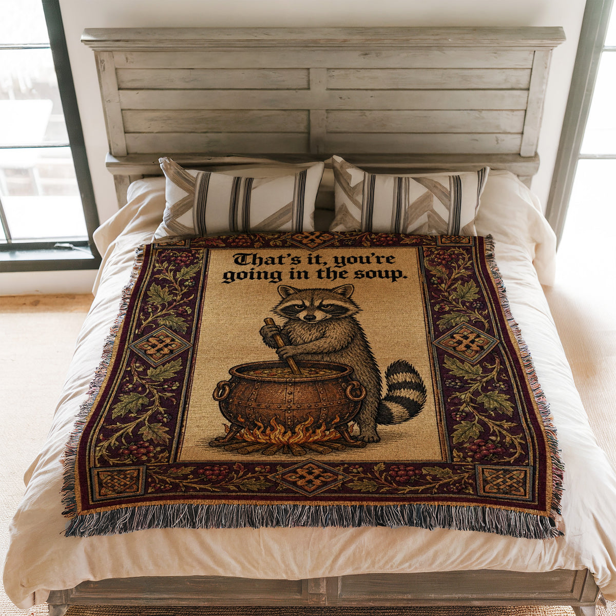 The Soup Pot Raccoon Blanket