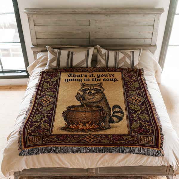 The Soup Pot Raccoon Blanket