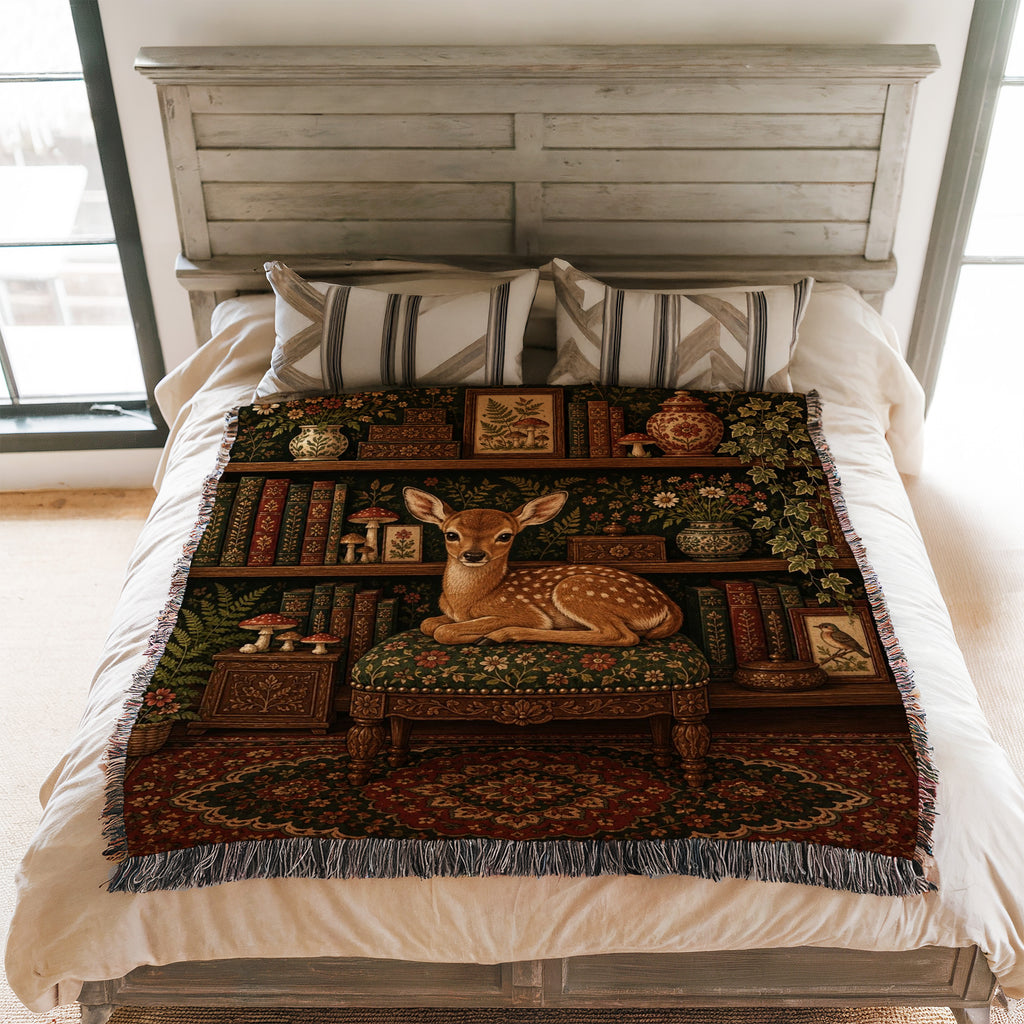 The Woodland Deer Library Blanket