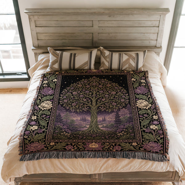 Lilac Starlight Tree Blanket