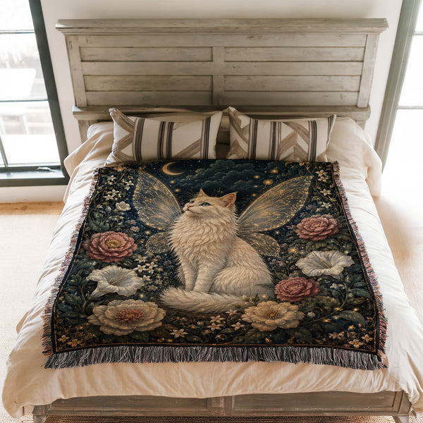 Moonlit Fairy Cat Blanket