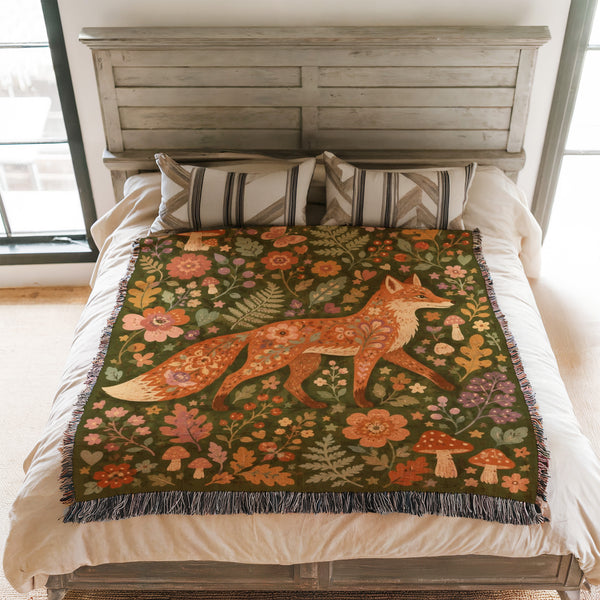 Autumn Fox Garden Blanket