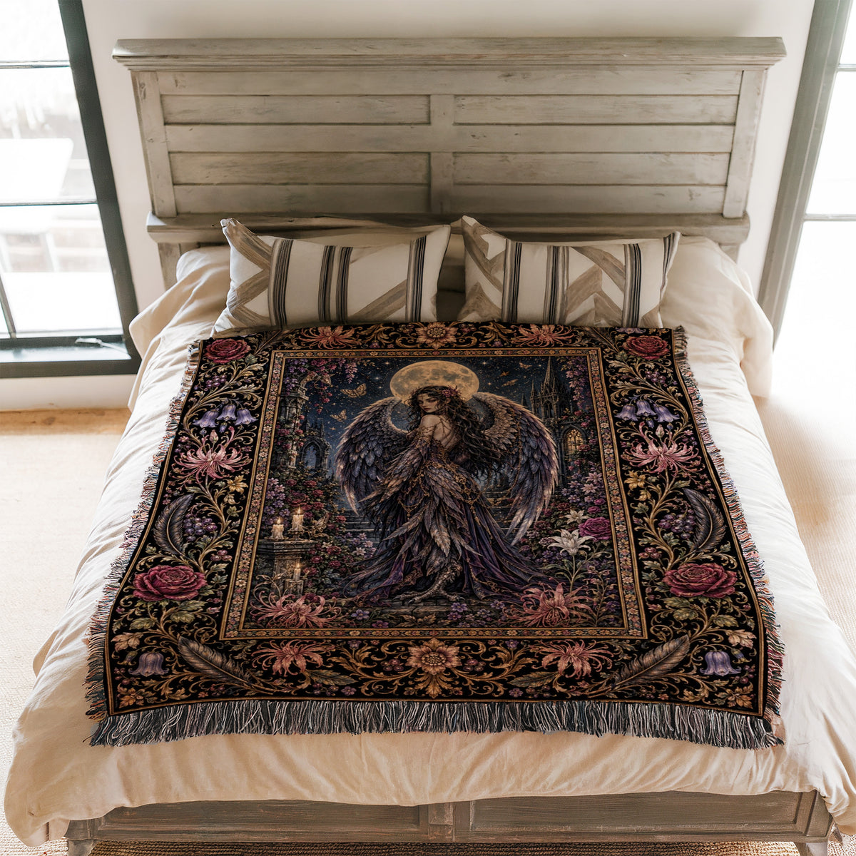 Moonlit Fallen Angel Blanket