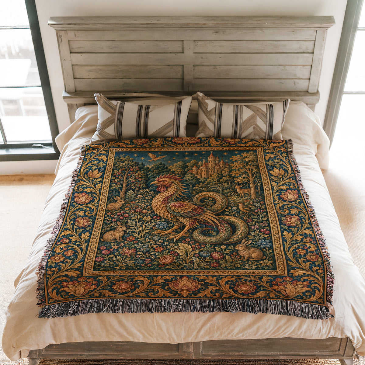 The Serpent of the Castle Garden Blanket