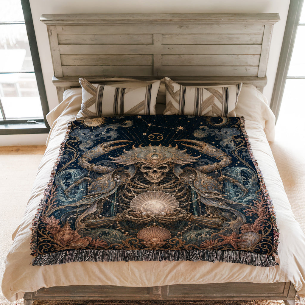 Cancer Pearlkeeper – Gothic Zodiac Blanket