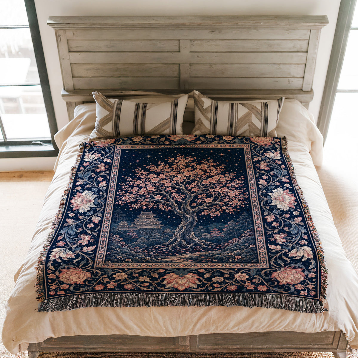 Cherry Blossom Castle Blanket