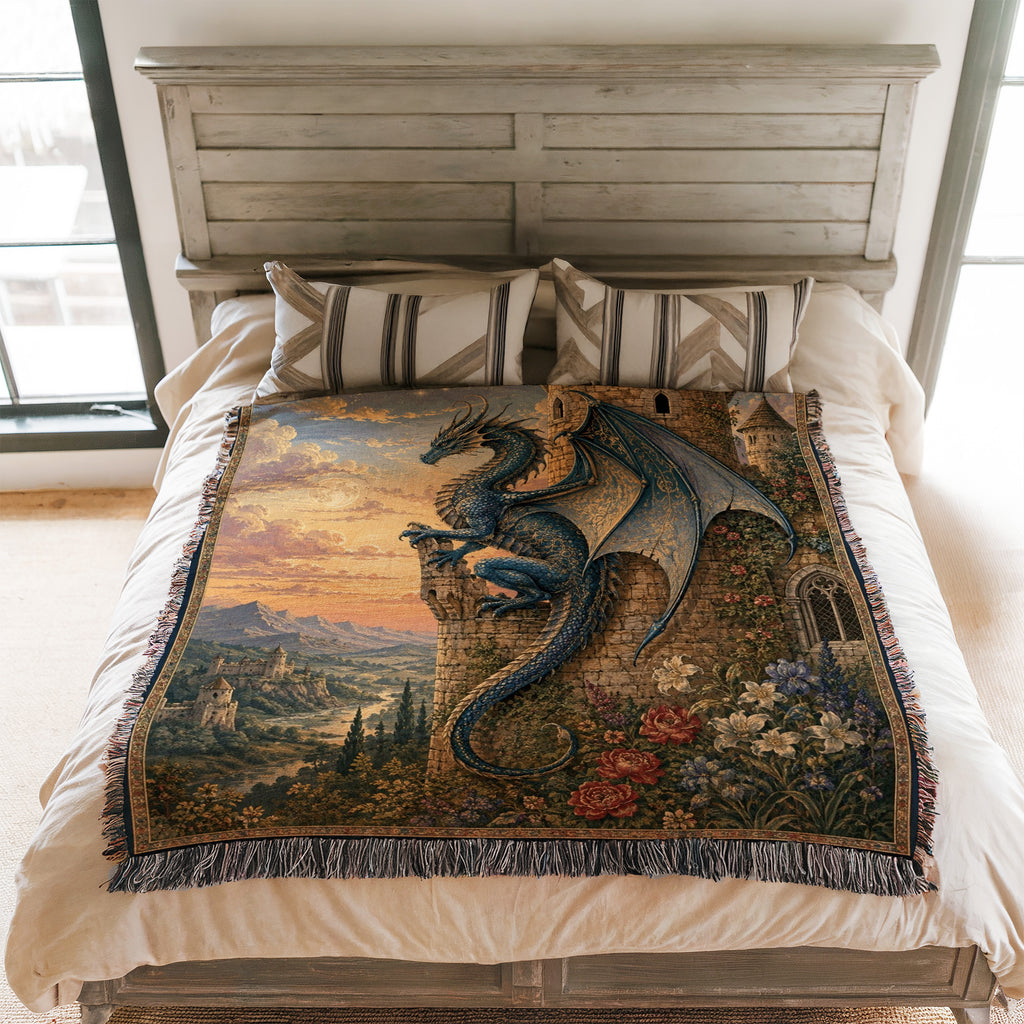 The Dragon of the Rose Tower Blanket