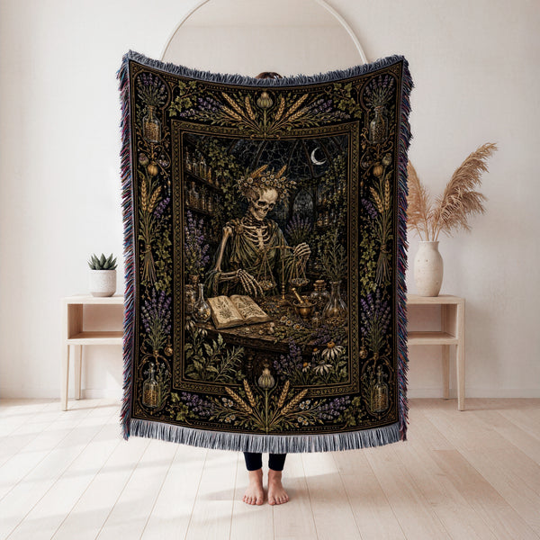 Virgo Midnight Apothecary Blanket