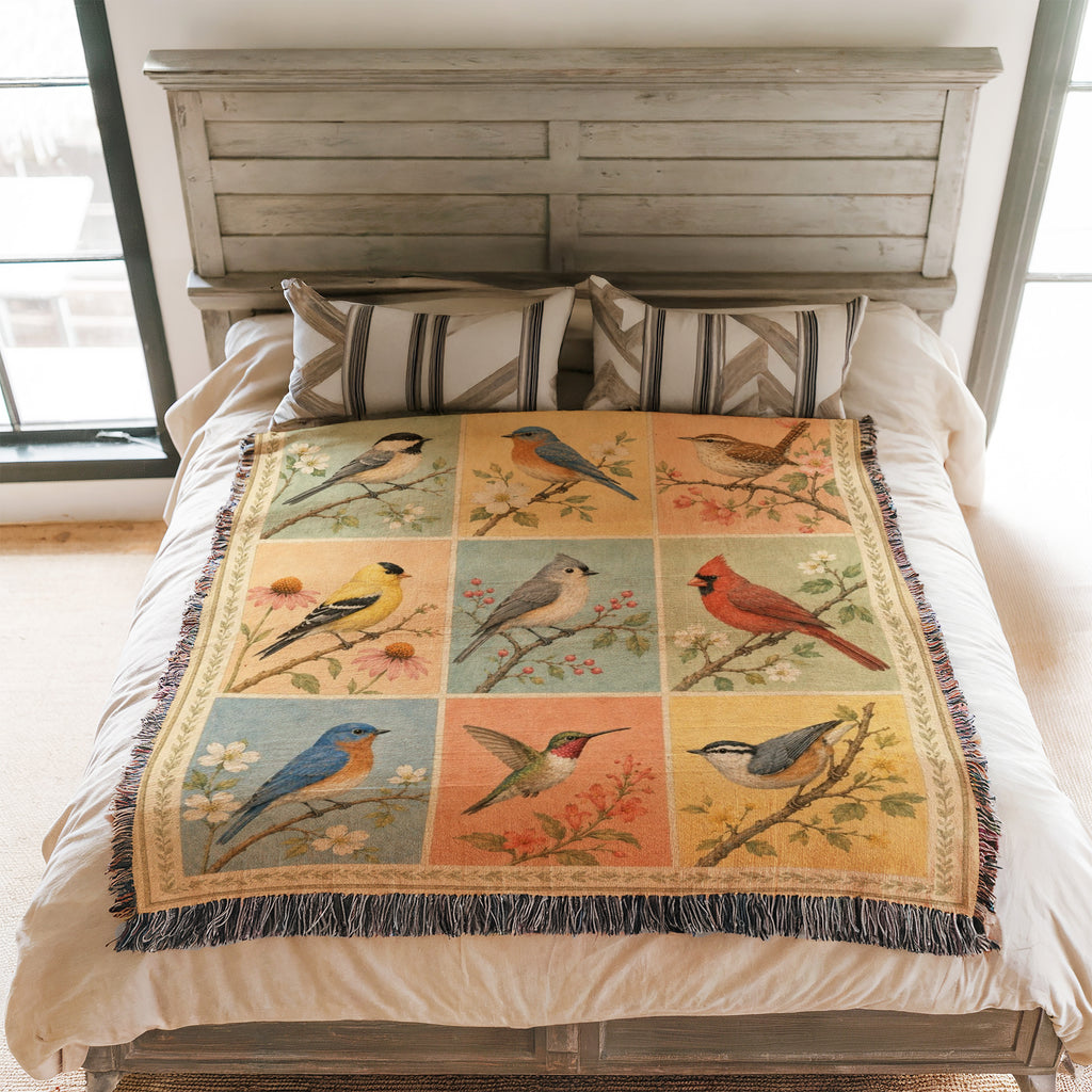 Vintage Songbirds Blanket