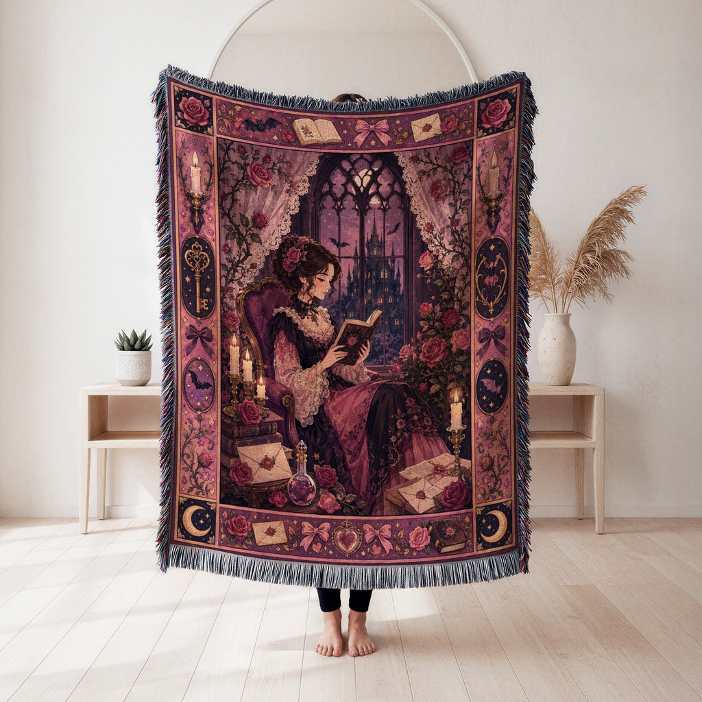 Rosebound Gothic Reader Blanket