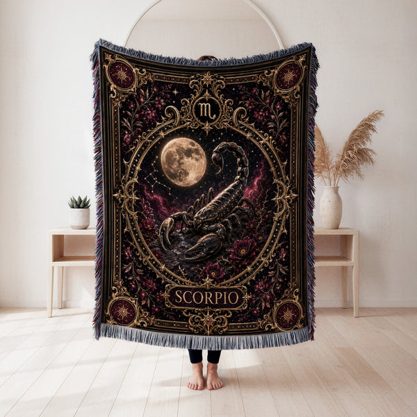 Scorpio Midnight Scorpion Zodiac Blanket