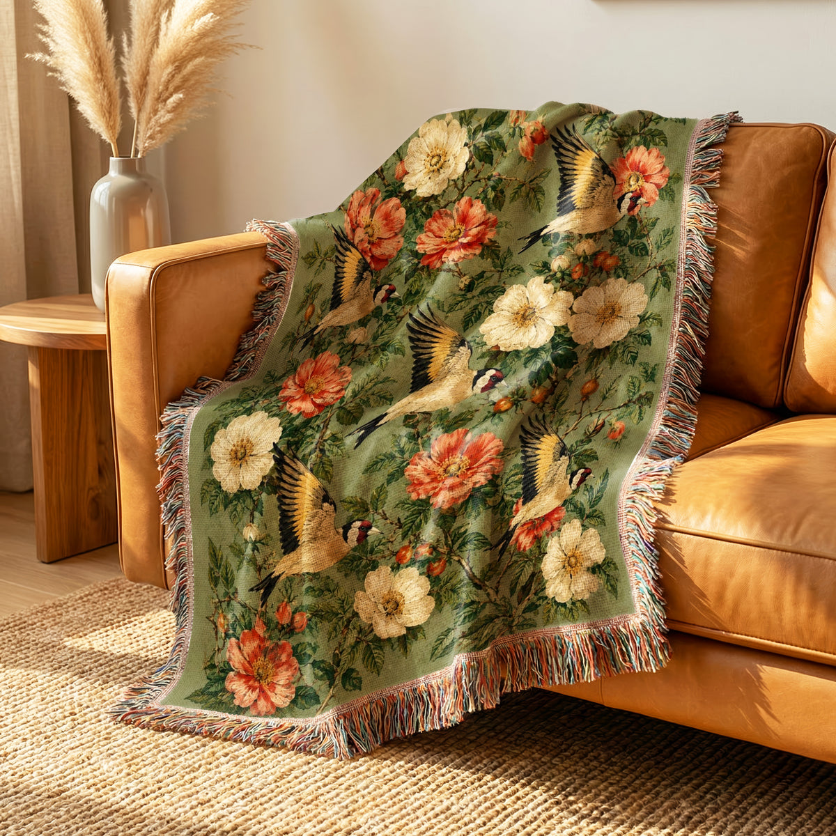 Goldfinch Wild Rose Blanket