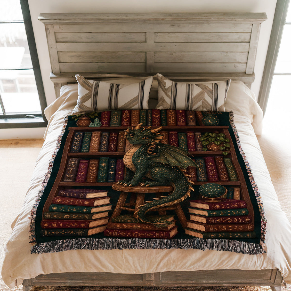 Emerald Dragon Library Blanket