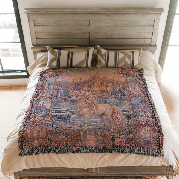 Rose Palace Unicorn Blanket