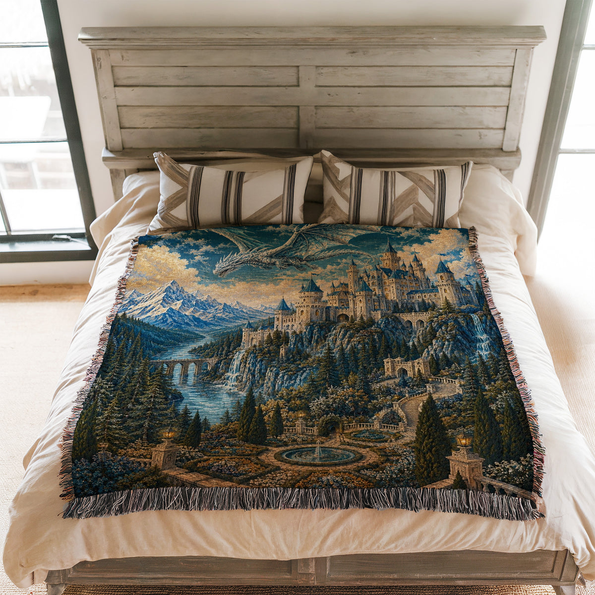 The Dragon Over the Sapphire Keep Blanket